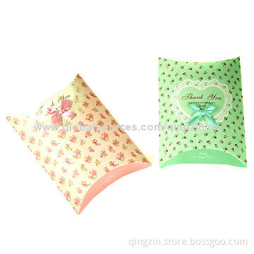 Printing Gift Pillow Boxes, Available in Various Colors and Sizes, Best Quality with Lower Price